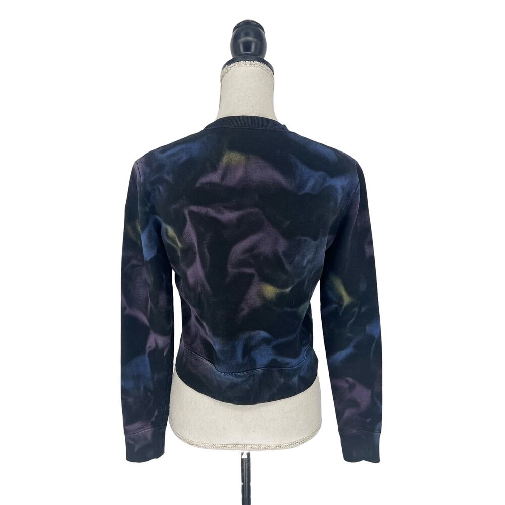 Saint Laurent Paris Tie Dye Logo Sweatshirt Blue Purple Cotton Size S - Picture 11 of 12
